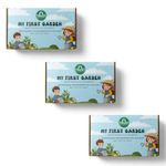 Trustbasket My First Garden Microgreens Kit for kids (Set of 3)- Sustainable & Eco-friendly Festive Gift Box for kids, Gardening Starter Kit for Kids