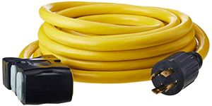 Champion Power Equipment 25-Foot 30-Amp 125/250-Volt Duplex-Style Generator Extension Cord with Circuit Breakers (L14-30P to Four 5-20R)