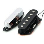 VANSON Vintage 50's AlNiCo V Chrome Pickups for Fender Telecaster Guitars, (VCA) Neck & Bridge (SET, Chrome)