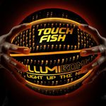 Touch Fish Size 7 Glow in The Dark LED Composite Leather Basketball with 2 pcs Basketball Bag & 1 pcs Pump,Light up The Night Creative Present for Outdoor Games (Button Battery)