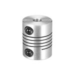 Sourcingmap Motor Shaft 5mm to 6mm Joint Helical Beam Coupler Coupling 20mm Dia 25mm Length Silver