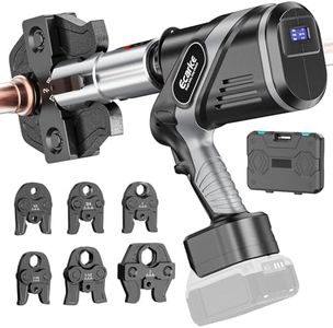 Ecarke Pro Press Tool Compatible with DeWalt 20V battery, Electric Pipe Crimping Tool for 1/2" to 2" Copper Pipes, 360° Rotation Automatic Crimper with Brushless Motor, Tool Only