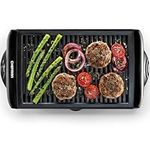 Chefman Electric Smokeless Indoor Grill w/Non-Stick Cooking Surface & Adjustable Temperature Knob from Warm to Sear for Customized BBQ Grilling, Dishwasher Safe Removable Water Tray, Black