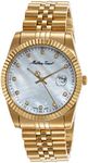 Mathey-Tissot Stainless Steel Swiss Made Analog Mother Of Pearl Dial Men Watch - H710Pi, Gold Band