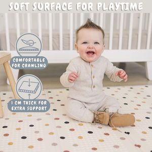 Bubba Bear Baby Play Mat – Soft Beige, Infant Floor Cushion