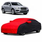 American Armour-X Series, All-Weather 100% Water-Resistant Car Cover for Bentely Bentayga | Heavy-Duty Triple-Stitched Fabric | UV Protection, Mirror Pockets, Windproof Buckle | Red+Black