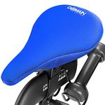 Domain Cycling Gel Bike Seat Cushion - Secure Peloton Fit for Smooth Stable Rides - Non-Slip Bicycle Seat Cushion for Exercise Bikes, Padded Bike Cushion Seat Cover for Comfort, 26.8 x 17.8 cm