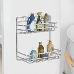 Planet Multipurpose Stainless Steel Detergent Holder/Wall Mount Kitchen and Detergent Rack/Multi-Purpose Shelves for Bathroom/Corner Rack/Soap and Shampoo Organizer-Small (Silver, Pack of 1)