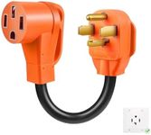 Ufixed NEMA 14-30P to 14-50R EV Charger Adapter Cord, 30 Amp Dryer to 50 Amp EV for Level 2 Charging with Grip Handle, Heavy Duty 10 Gauge,Orange