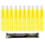 Cyalume ChemLight Military Grade Chemical Light Sticks, Yellow 6" Long, 12 Hour Duration (Pack of 10)