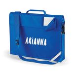 Nametape Express Premium Bookbag Printed with Name | Shoulder Strap | Music, Book Bag Perfect for school (Royal Blue)