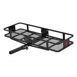 CURT 18151 60 x 20-Inch Basket Hitch Cargo Carrier, 500 lbs Capacity, Black Steel, 2-In Folding Shank