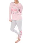 Barbie Pyjamas Women | Cotton Womens Pyjamas | Long Sleeve Ladies PJs | Pink | Medium
