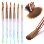 Nail Art Brushes Set,6PCS Professional Acrylic Nail Brushes for Acrylic Application Acrylic Powder Nail Extension and 3D Nail Carving Acrylic Brushes for Nail Salon DIY Size 4/6/8/10/12/14