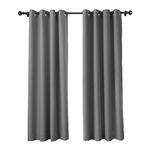 Cololeaf Fireproof Flame Retardant Thermal Insulated Curtain Drapery Panel for Home, Kitchen, Office, Hotel, School, Cinema and Hospital- Anti-Bronze Grommet - Grey 52W x 72L Inch (1 Panel)