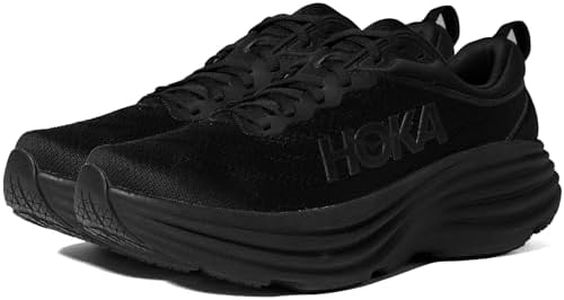 HOKA ONE ONE Men's Bondi 8 Running Shoes, Black/Black, 11.5 UK, Black, 10.5 US