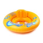 TSHAOUN Safe Seat Inflatable Swimming Float, Inflatable Float Swimming Ring, Swimming Float, Double Layer Round Swimming Ring (Yellow)