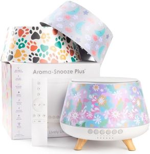 Aroma-Snooze Plus Aromatherapy Oil Diffuser & Humidifier - Advanced 8-in-1 Baby Sleep Aid, Large 500ml Capacity, 5 Built-in Sounds, Voice Recorder, Bluetooth, 3X Changeable Covers & Remote Control