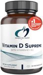 Designs for Health Vitamin D Supreme - Vitamin D 5000 IU with 2000mcg Vitamin K as MK4 for Bone Health, Heart Health & Immune Support - Vitamin D3 Enhanced with GG Supplement (30 Capsules)