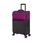 it luggage Duo-Tone 27" Softside Checked 8 Wheel Spinner, Fuschia Red/Magnet, 27", Duo-Tone 27" Softside Checked 8 Wheel Spinner