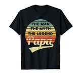 Fathers day Retro - The Man The Myth The Legend Papa Vintage T-Shirt