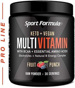 Sport Formula 99 Multivitamin Powder - Drink Mix for Men Women BCAA Amino Acids Won’t Upset Your Stomach - Keto Vegan Multivitamin Fruit Punch - Electrolytes Super B Complex Digestive Enzyme