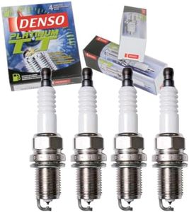 4 pc DENSO Platinum TT Spark Plugs compatible with Toyota Corolla 1.6L 1.8L L4 1993-2008