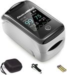 ChoiceMMed Oxygen Meter Finger Pulse Oximeter with Respiration Count - Bluetooth Pulse Oximeter - Continuous Recording of SpO2, PR, RR, Perfusion Index with Plethysmograph - Compatible with APP and PC