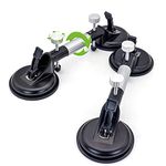 OKVEQUIP 2PCS 6Inch Adjustable Granite Seam Setter Tile Suction Cup for Stone Seam Joining and Leveling Professional Countertop Installation Tool for Granite Stone Marble Slab Glass
