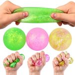 Nutty Toys Sensory Stress Balls for Kids & Adults - 3 Large Squishy Sugar Dough Fidgets, Top Teen Boy Girl Christmas Stocking Stuffers Gifts Idea 2024