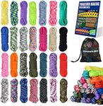 WEREWOLVES 28 Colors Paracord 550 Combo Crafting Kits with Instruction - Multifunction Survival Parachute Cord Making Paracord Bracelets, lanyards - 10 Feet Each Paracord Rope