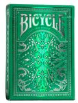 Bicycle Jacquard Premium Playing Cards, Silver and Emerald Green, 1 Deck