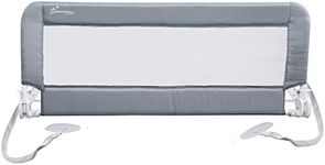 Dreambaby Milan Toddler Bed Rail - Extra-Tall Deluxe Padded Bedrails - Suitable for Flat Bed Base Up to King Size Mattress - Measures 110cm Wide x 45.5cm Tall - Grey - Model F7770