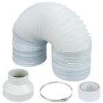 SA Products Plastic 3M Portable Air Conditioner Extension Kit | AC Exhaust Tumble Dryer Vent Hose 15cm Diameter Air Hose PVC Pipe Connector, Roll of Sealing Tape Air Conditioning Unit (3M)