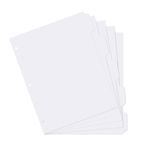 suituts 20 Pack Binder Dividers with 5 Tabs, Dividers for 3 Ring Binder, Blank Write On Binder Dividers, 3 Hole Punch Index Dividers, 100 Dividers, Letter Size (White)