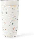 W&P Porter Insulated Tumbler 20 oz | No Metallic Aftertaste Ceramic Coated for Water, Coffee, & Tea | Wide Mouth Vacuum Insulated | Dishwasher Safe, Terrazzo Cream