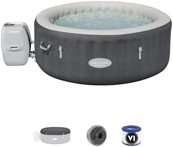 Bestway SaluSpa Hot Springs Inflatable Hot Tub, Fits Up to 2-4 Persons, Energy-Efficient Portable Spa, Outdoor Blow Up Hottub for Backyard, 120 AirJets, 71" x 26" Round