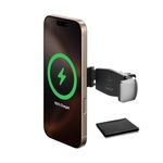 Belkin Universal Car Vent Mount for Smartphones – Secure Adjustable Grip Holder for iPhone, Samsung, Pixel, LG, Rotates 180° for Portrait & Landscape, Cable Management Clip, Black, With Cleaning Cloth