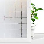 HOME13™ Frosted Glass Film Window Privacy Film Static Cling Decoartive Frosted Window Film Heat Control Frosted Glass Sticker for Home & Office (24 x 144 Inch, Square)