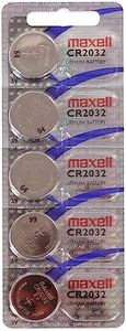 CR2032 Maxell LITHIUM 5 BATTERIES