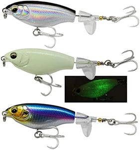 Topwater 75 Fishing Lure for Bass, Top Water Bass Pencil Plopper Fishing Lures, Bass Lures Topwater Bait for Bass and Pike, Topwater Lures Freshwater or Saltwater