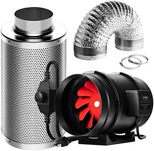 VIVOSUN Grow Tent Ventilation System, 8 Inch Inline Duct Fan with Speed Controller, 8'' Carbon Filter, and 25ft. Ducting Combo, Air Cooling and Filtration Kit for Grow Tent, Hydroponics