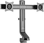 Maclean MC-854 for 2 Monitors Screens Mount Desk Mount with Computer Desk Bracket 17 to 27" VESA 75x75 100x100 to 8kg (for 2 Screens)