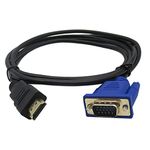 BLUE ELF HDMI to VGA Cable Gold-Plated 1080P HDMI Male to VGA Male Active Video Adapter Converter Cord (6 Feet/1.8 Meters)