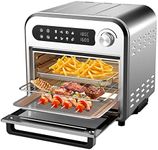 Kitchen Couture Air Fryer 10 Litre Compact Oven | Rapid Air Circulation Technology | 7 Preset Functions | Temperature Control Up To 220 Degree Celsius | Touch Panel | Viewing Window | Silver