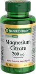 Nature's Bounty Magnesium Citrate 200mg, 75 Tablets