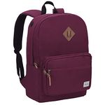 School Backpack for Women,RAVUO Water Resistant Classic Basic 15.6 inch Laptop Backpack Rucksack Travel Daypack Bookbag Burgundy