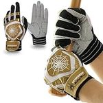 Spider Grip Batting Gloves (Black Gold, Small)