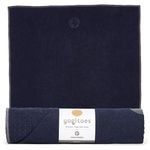 Manduka Yogitoes Yoga Towel – Rubber Grip Dots Non-Slip Bottom, Quick Dry Fitness Towel for Hot Yoga, Pilates, Exercise - 79 Inch, Midnight
