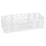 stonylab Test Tube Rack, 25 mm 24-Place White Plastic Test Tube Rack Tube Holder Stand Rack, 3-Tier Design and Detachable